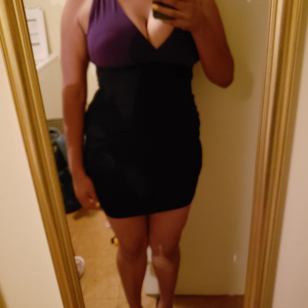 Purple Bodycon Dress - Picture 2 of 2